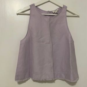 ARITZIA WILFRED linen blend lavender top